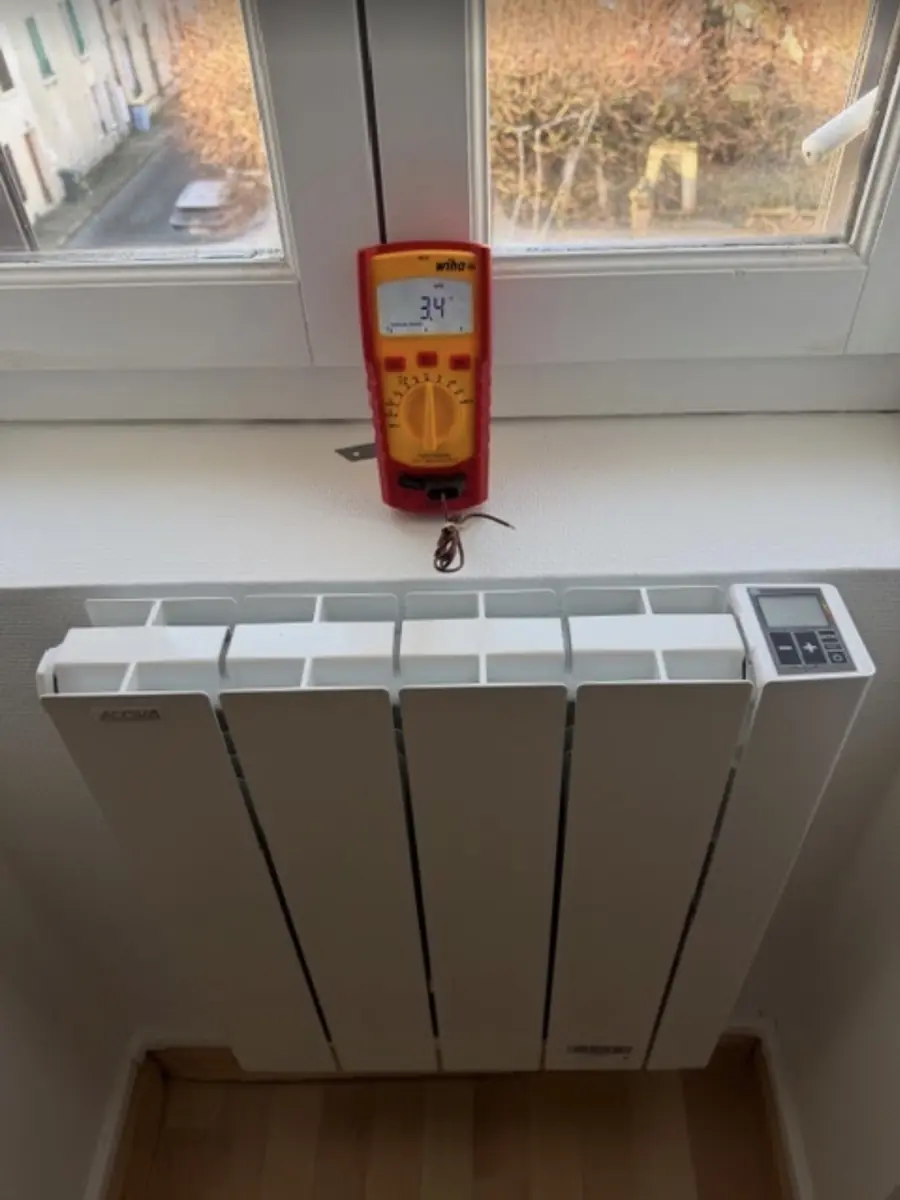 Radiateur électrique contrôlé avec mesure de température par TBELEC