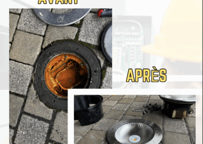 Remplacement eclairage exterieur hotel suites roissy en france